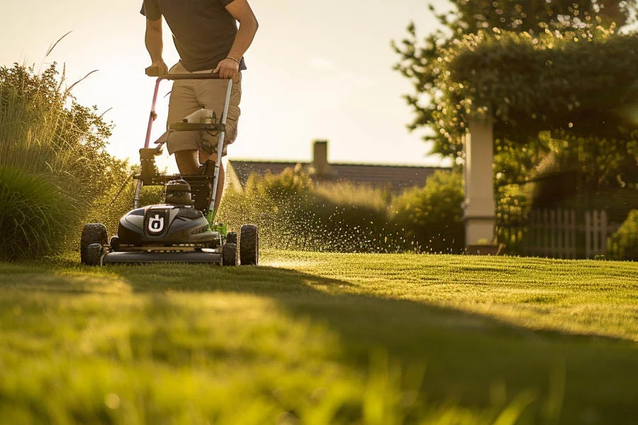 battery powered electric lawn mowers