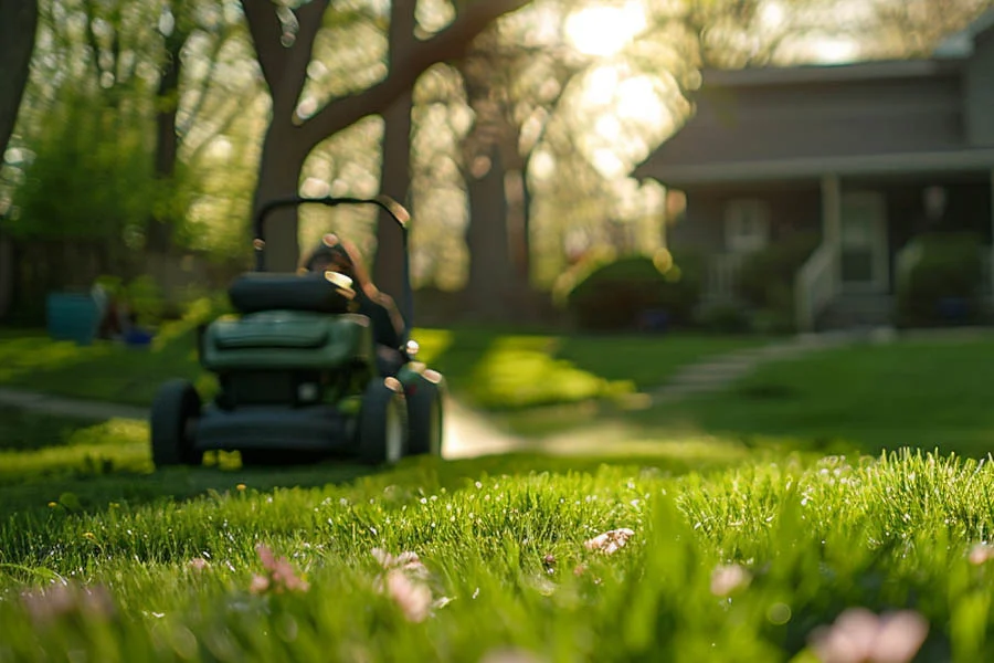 lawn mowing set