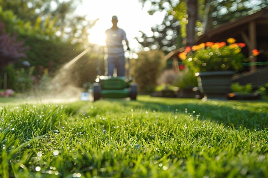 lawn mowing set