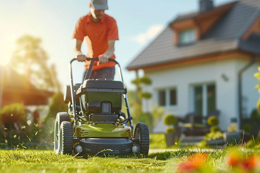 self propelled electric lawnmower