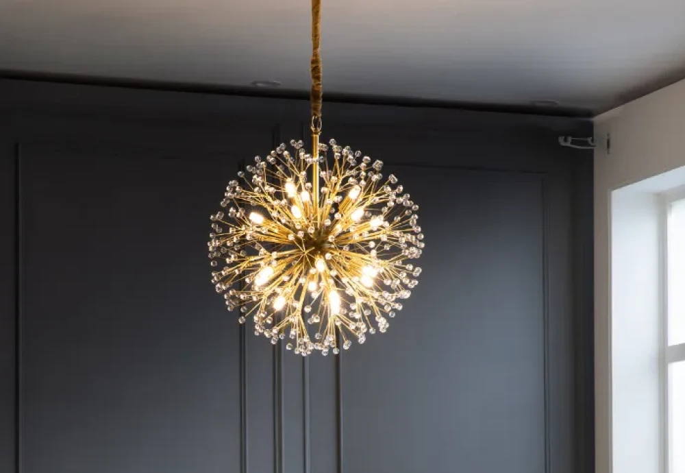 white globe chandelier