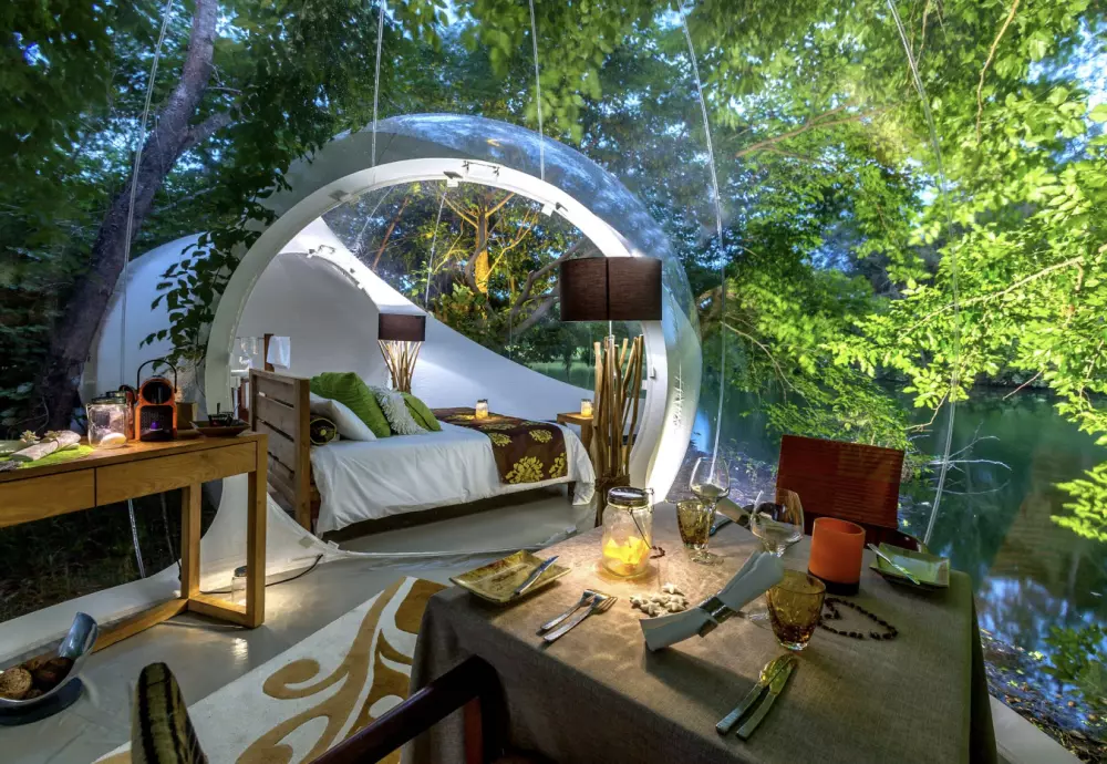 see through bubble tent